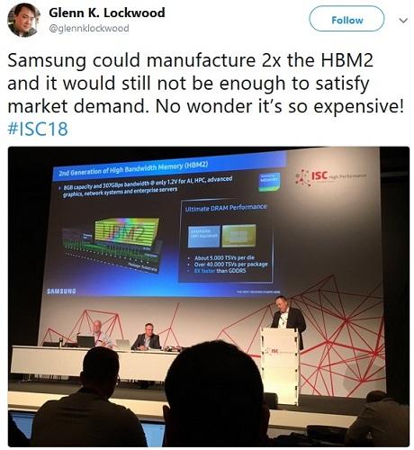 twitter glenn lockwood isc18 samung hbm2