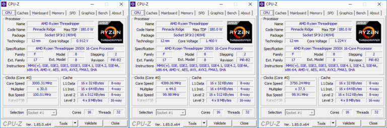 CPU-Z Threadripper 2950X