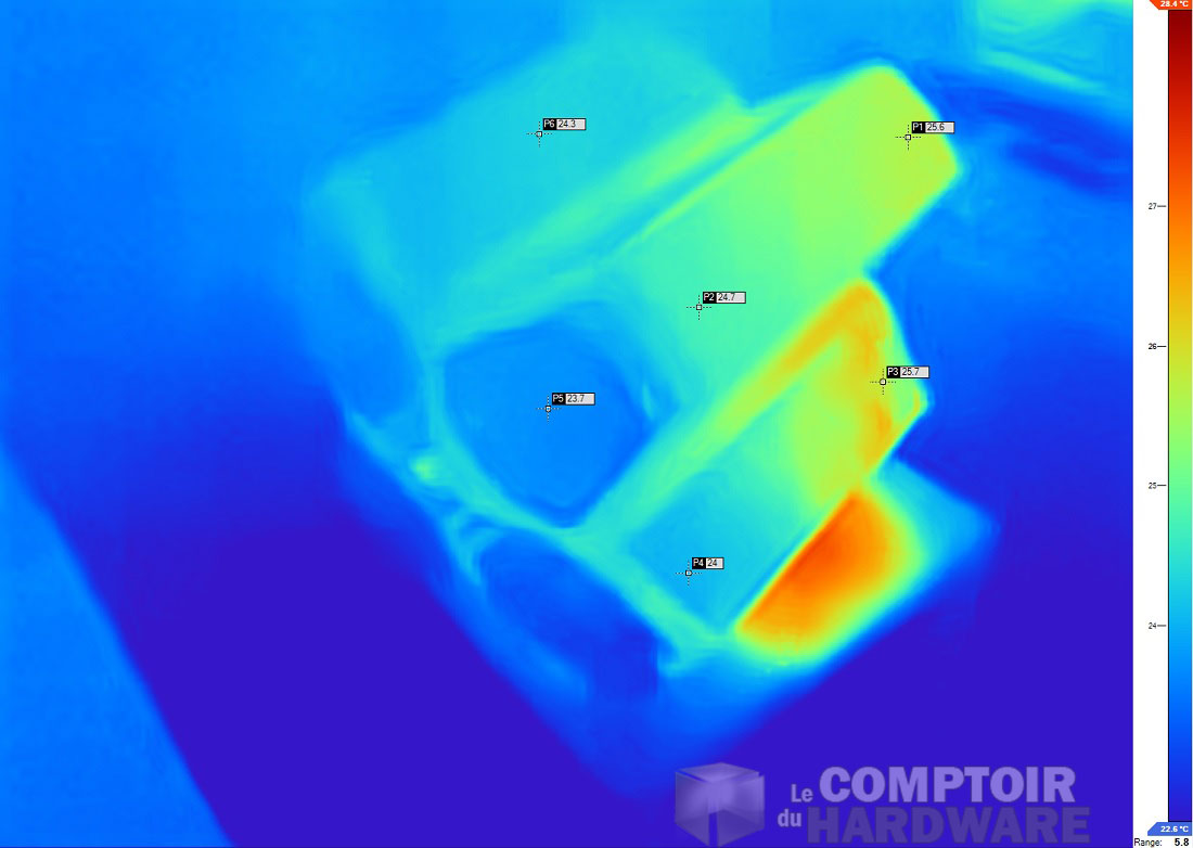 Le relevé infrarouge après 30 min de repos