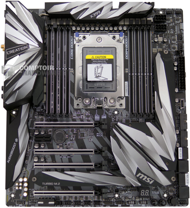 MSI MEG X399 CREATION : face avant