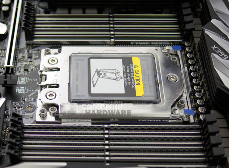 MSI MEG X399 CREATION : le socket et les slots mémoire