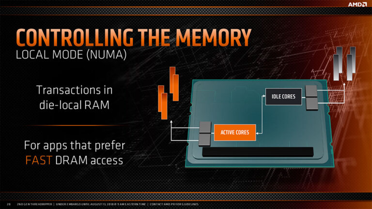 Fonctionnement mémoire NUMA