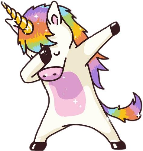 dabbing unicorn