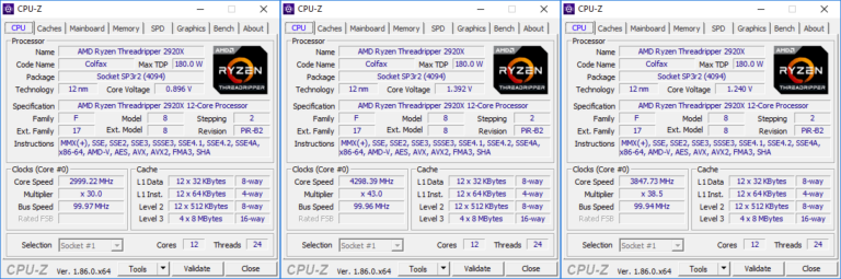 CPU-Z Threadripper 2920X