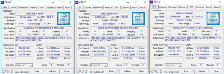 CPU-Z Core i5-9600K