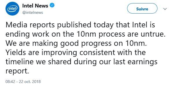 intel twitter 10nm
