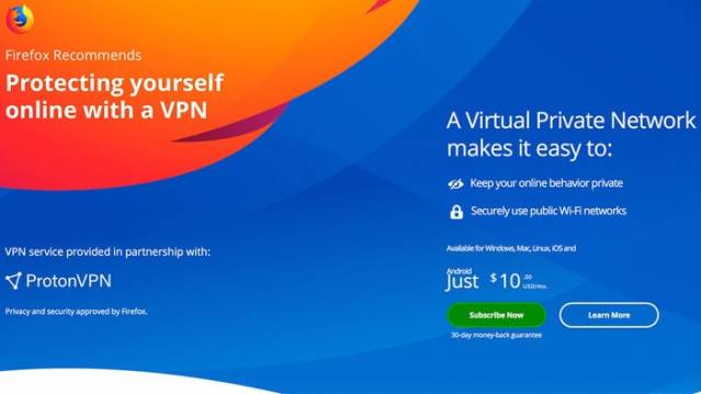 mozilla vpn firefox protonvpn
