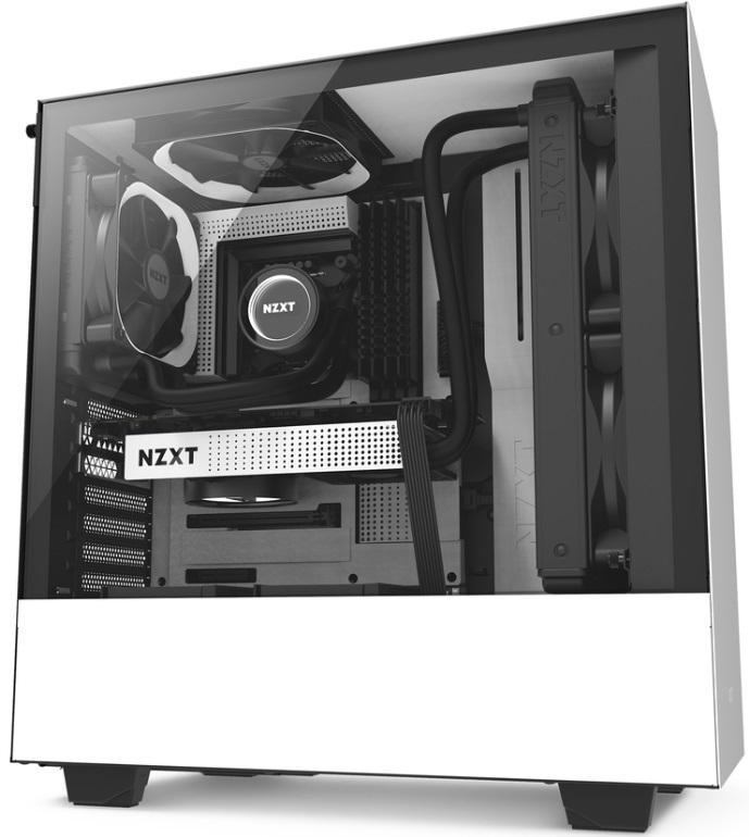 Le H500 tout court et blanc de chez NZXT