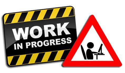 panneau travail en cours