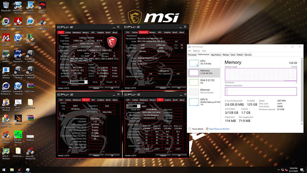 MSI 128Go DDR4