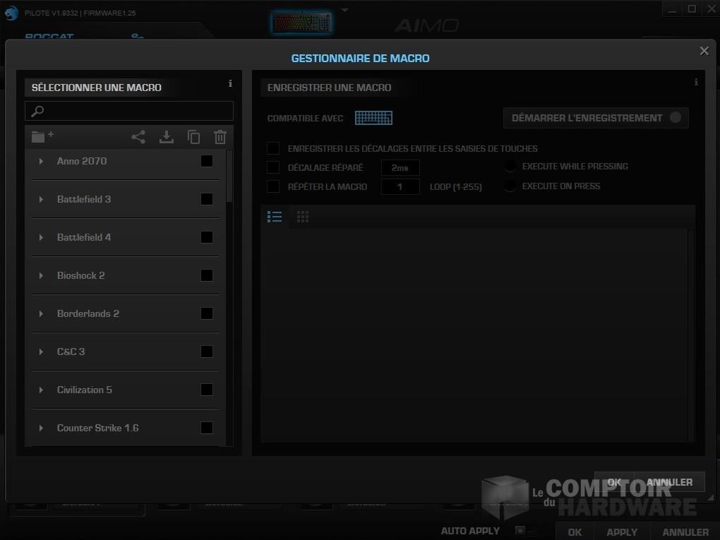 roccat swarm : mettre en place les macros