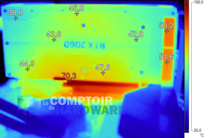 Image infrarouge GeForce RTX 2060 FE en charge