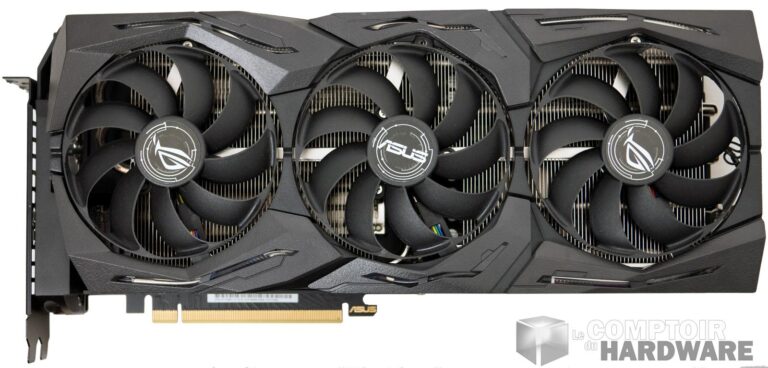 asus rog strix gaming rtx 2080 ti - vue de face