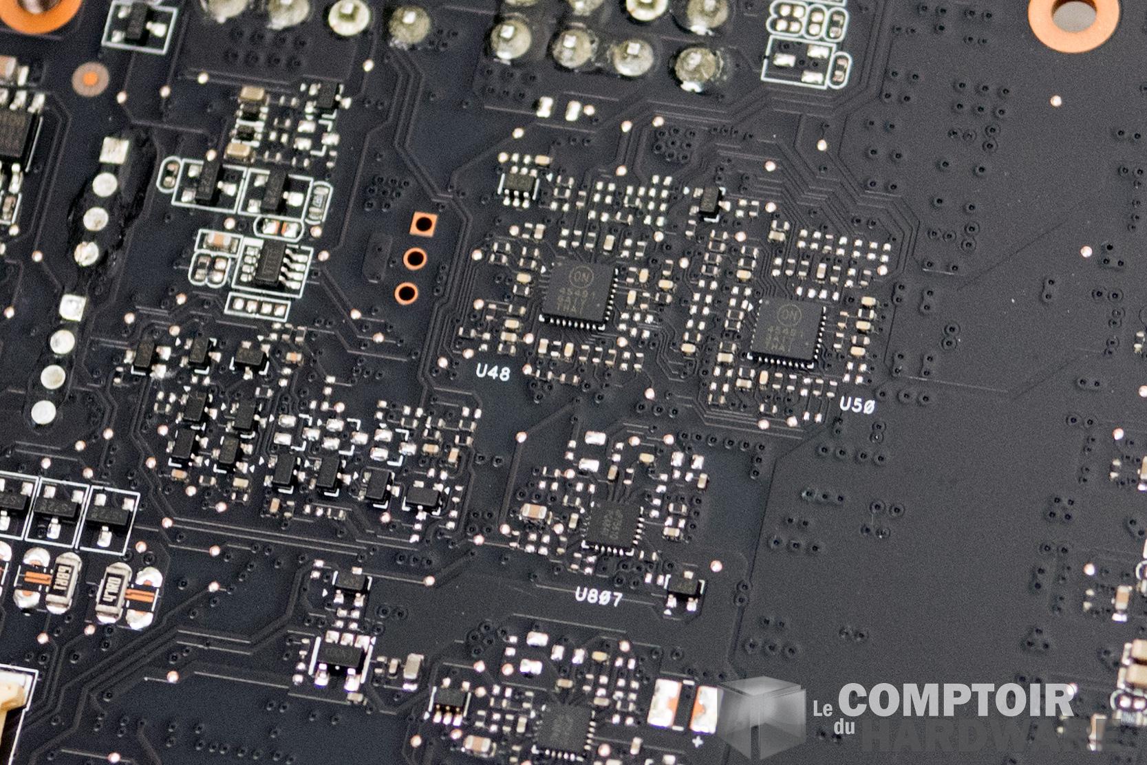 asus rog strix gaming rtx 2080 ti - puces d'alimentation