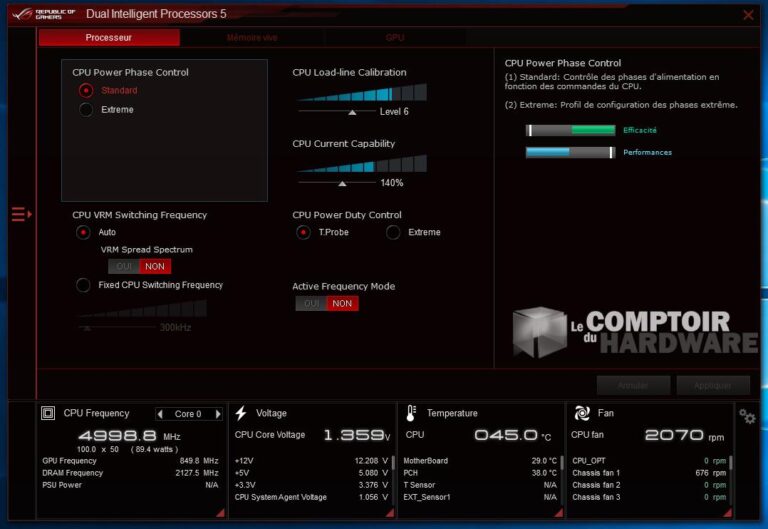 asus rog z390 maximus xi hero - AI suite : digi+vrm