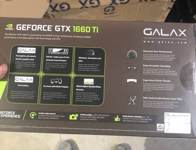 galax gtx 1660 ti 6go carton 2