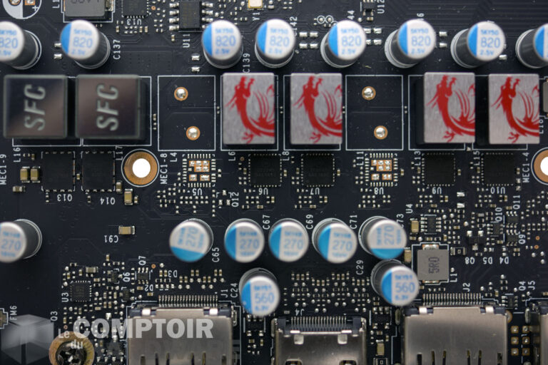 MSI GTX 1660 Gaming X : étage d'alimentation