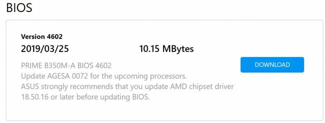 asus b350 prime bios