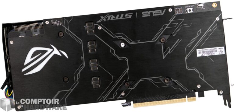 asus rog strix gaming rtx 2070 - vue de derrière