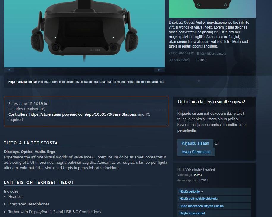 steam : valve index