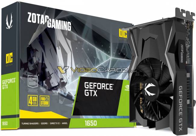 zotac gaming gtx 1650 oc edition 2 vdz