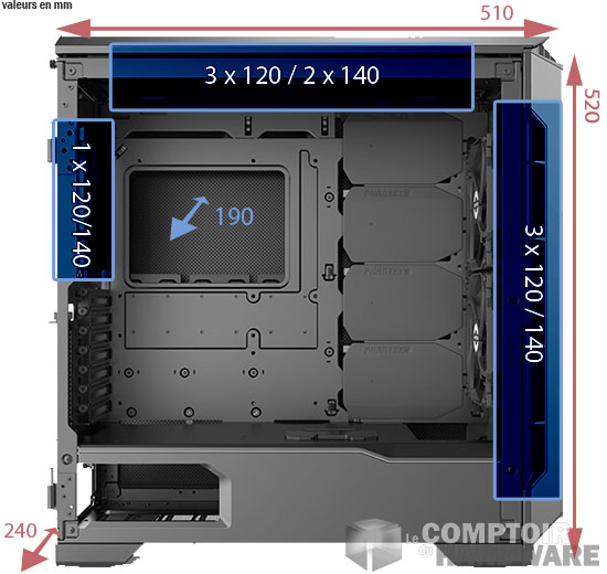 phanteks p600s dimensions
