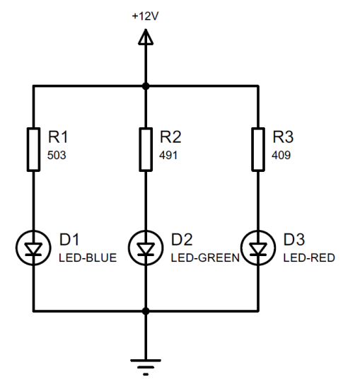 schema led parallele