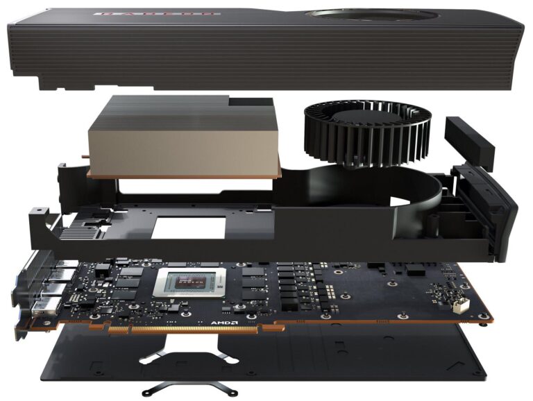 amd rx 5700 xt (3d eclatée)