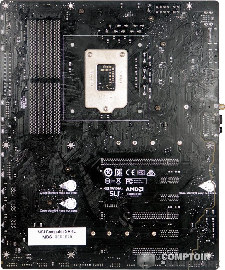 msi mpg z390 gaming edge ac - vue de dos