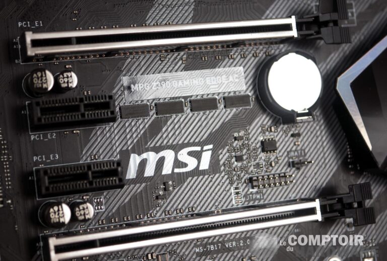msi mpg z390 gaming edge ac - connecteurs pcie