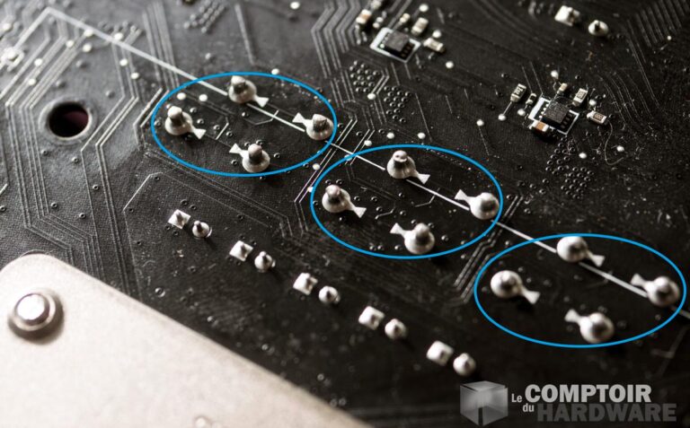 msi mpg z390 gaming edge ac - zoom sur les pistes VRM