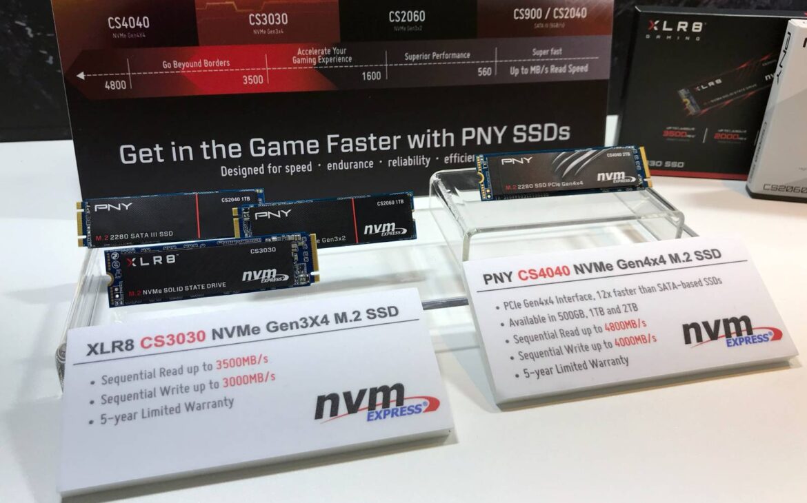 pny, ses ssd xlr8 cs4040 et cs3030
