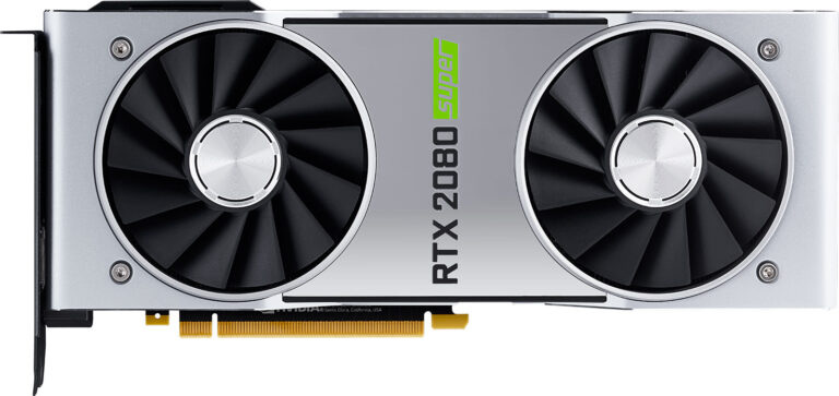 Face avant de la RTX 2080 SUPER Founders Edition