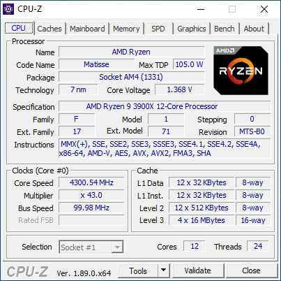 cpuz r9 3900x oc