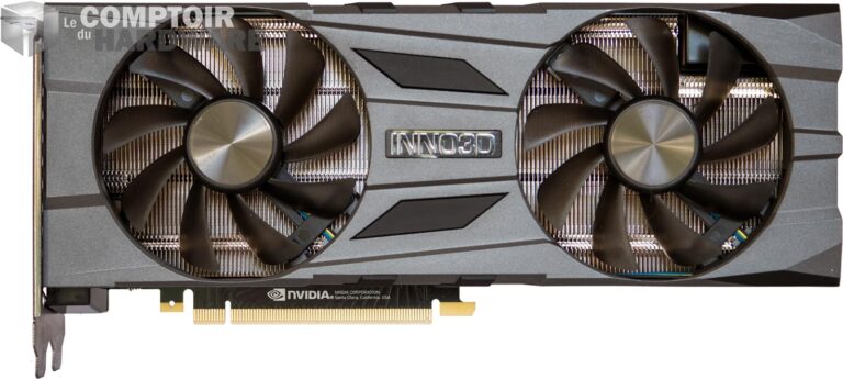 inno3d rtx 2070 super twin x2 - vue de face