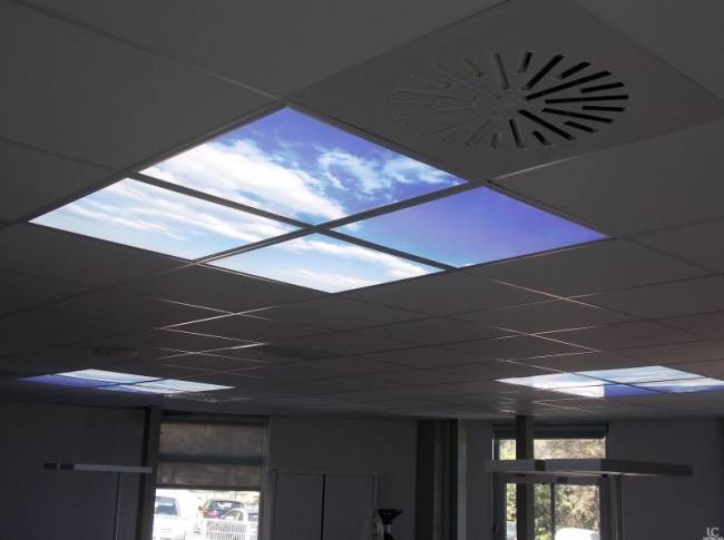 dalle lcd plafond faux ciel