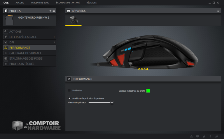 Corsair NIGHTSWORD RGB : les 