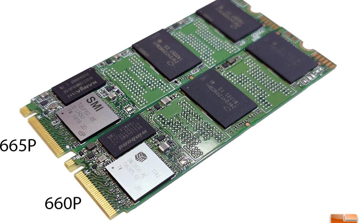 Layout ssd 660 versus 665p