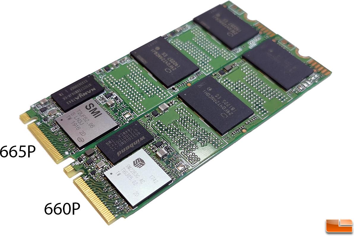 Layout ssd 660 versus 665p