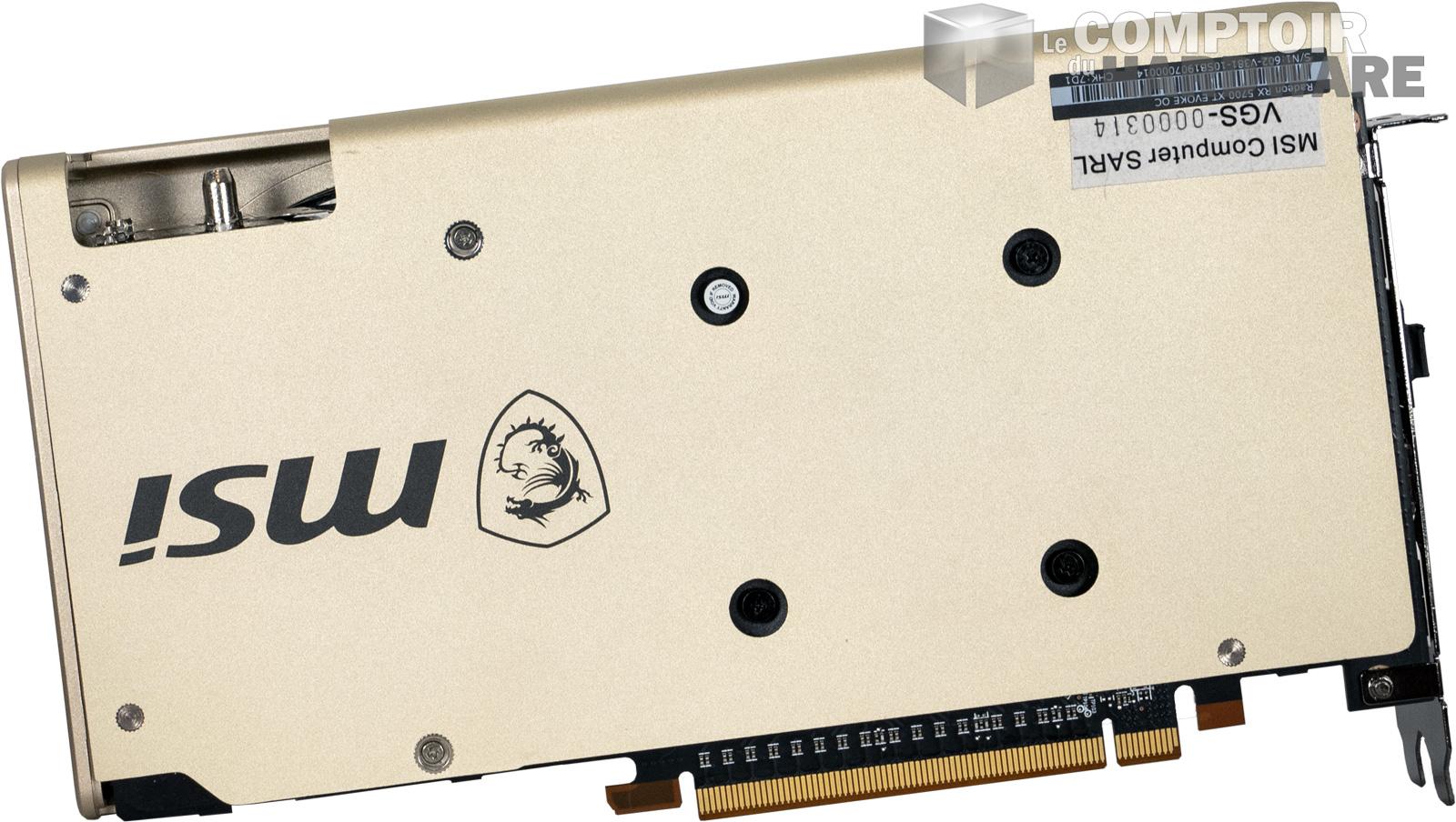 msi rx 5700 xt evoke - vue de dos