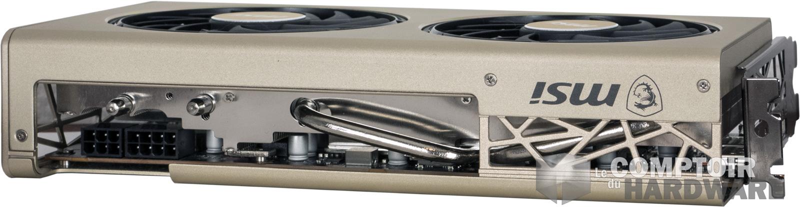 msi rx 5700 xt evoke - vue de profil