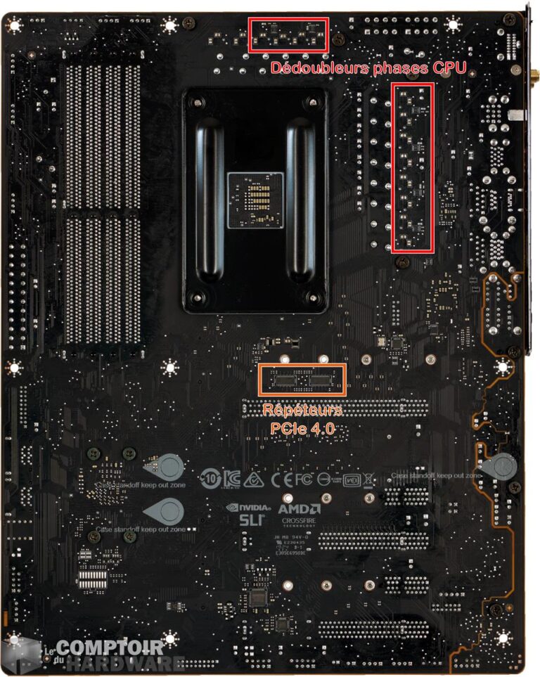 msi x570 meg ace - pcb en vue de dos