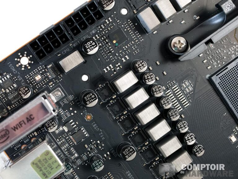 msi x570 meg ace - zoom sur les VRMs