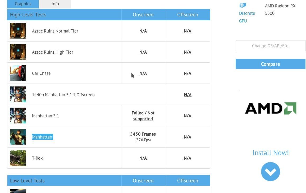 radeon rx 5500, GFXBench