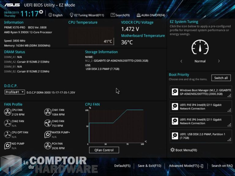 asus prime x570 pro bios - bios en ez-mode