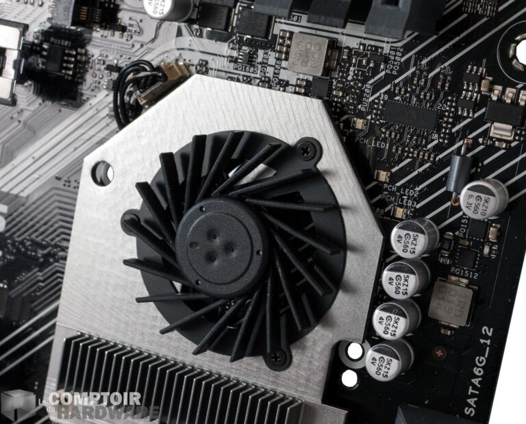 asus prime x570 pro - système de refroidissement du chipset