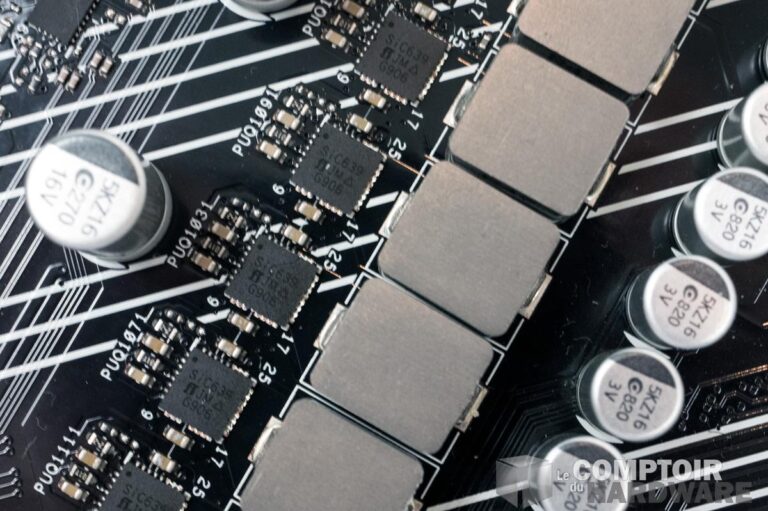 asus prime x570 pro - zoom sur les VRMs