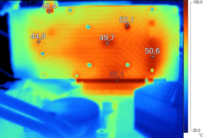 Température en charge de la Palit GTX 1660 SUPER GamingPro