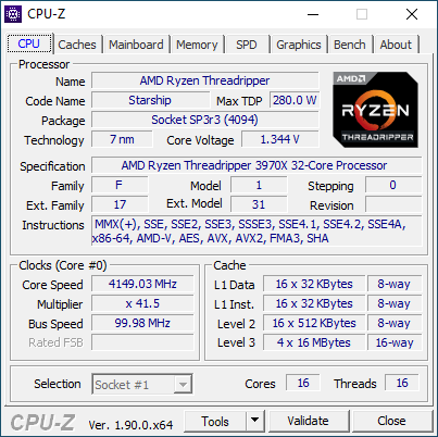 cpuz tr 3970x game