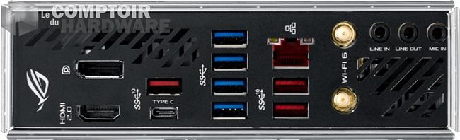 asus rog strix x570 i gaming back panel